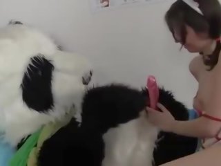 Young nurse fucked with teddy bear